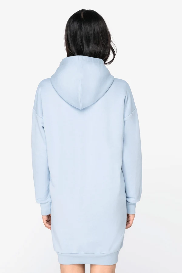 Umweltfreundliches Kapuzensweatshirtkleid für Damen