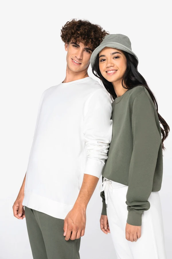 Umweltfreundliches Unisex Sweatshirt mit Rundhalsausschnitt aus French Terry