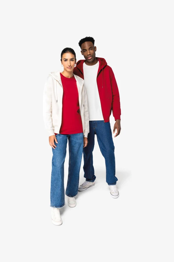 Umweltfreundliches Unisex Kapuzensweatshirt mit Reißverschluss