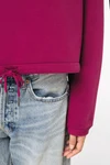 Umweltfreundliches cropped Oversize Damen Sweatshirt mit Rundhalsausschnitt