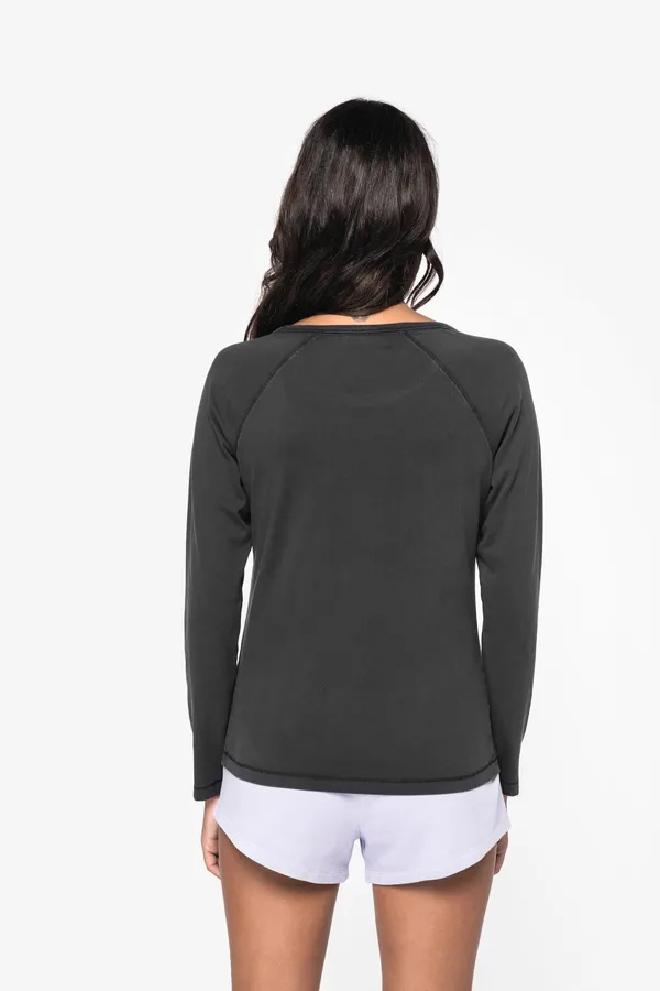 Raglan-T-Shirt mit langen Ärmeln für Damen