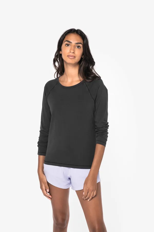 Raglan-T-Shirt mit langen Ärmeln für Damen