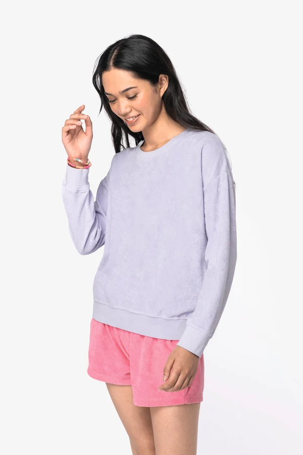 Umweltfreundliches Damen-Sweatshirt aus Frottee