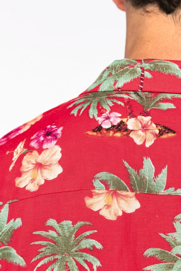 Herrenhemd mit Hawaii Motiven