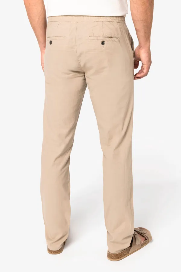 Eco-friendly men's linen and organic cotton trousers