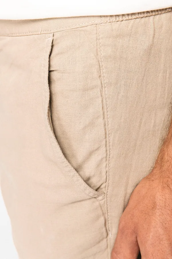 Eco-friendly men's linen and organic cotton trousers