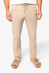 Eco-friendly men's linen and organic cotton trousers