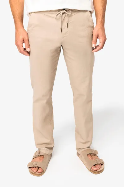 Eco-friendly men's linen and organic cotton trousers