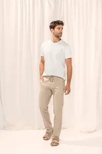 Eco-friendly men's linen and organic cotton trousers