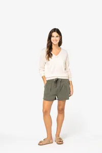 Eco-friendly Ladies' Washed Effect  Lyocell Trousers