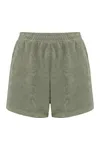 Umweltfreundliche Damenshorts aus Frottee Almond Green