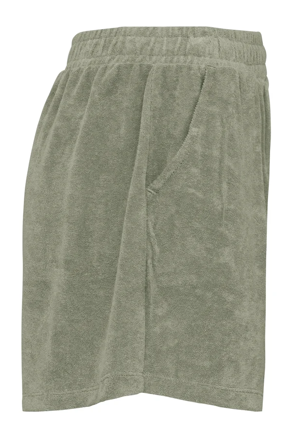 Umweltfreundliche Damenshorts aus Frottee Almond Green
