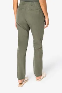 Eco-friendly ladies’ washed effect lyocell trousers