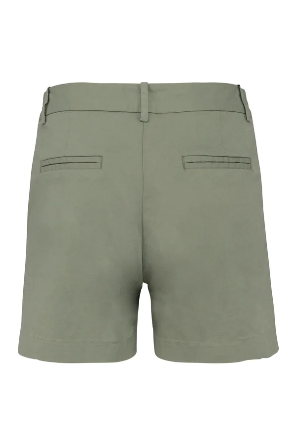 Umweltfreundliche Chino-Bermuda-Shorts für Damen Almond Green