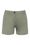 Umweltfreundliche Chino-Bermuda-Shorts für Damen Almond Green