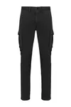 Umweltfreundliche ausgewaschene Cargohose für Herren Washed black