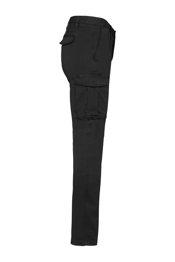 Umweltfreundliche ausgewaschene Cargohose für Herren Washed black