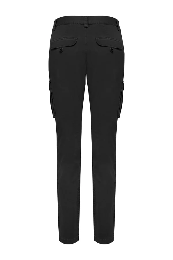 Umweltfreundliche ausgewaschene Cargohose für Damen Washed black