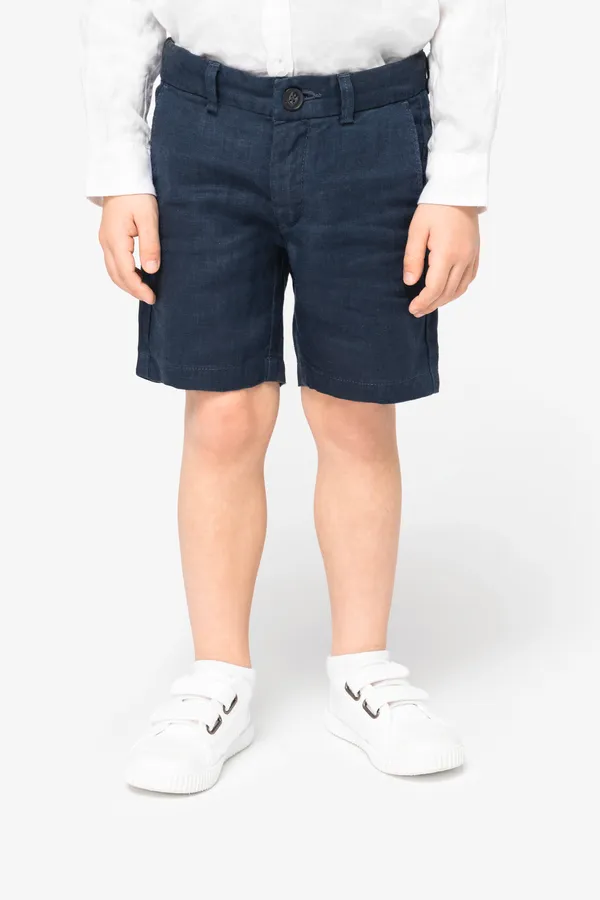 Bermuda-Shorts aus Leinen für Jungen