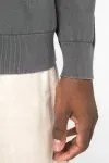 Eco-friendly men’s washed effect crew neck jumper
