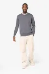 Eco-friendly men’s washed effect crew neck jumper