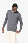 Eco-friendly men’s washed effect crew neck jumper