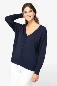 Eco-friendly Ladies' Lyocell V Neck Jumper