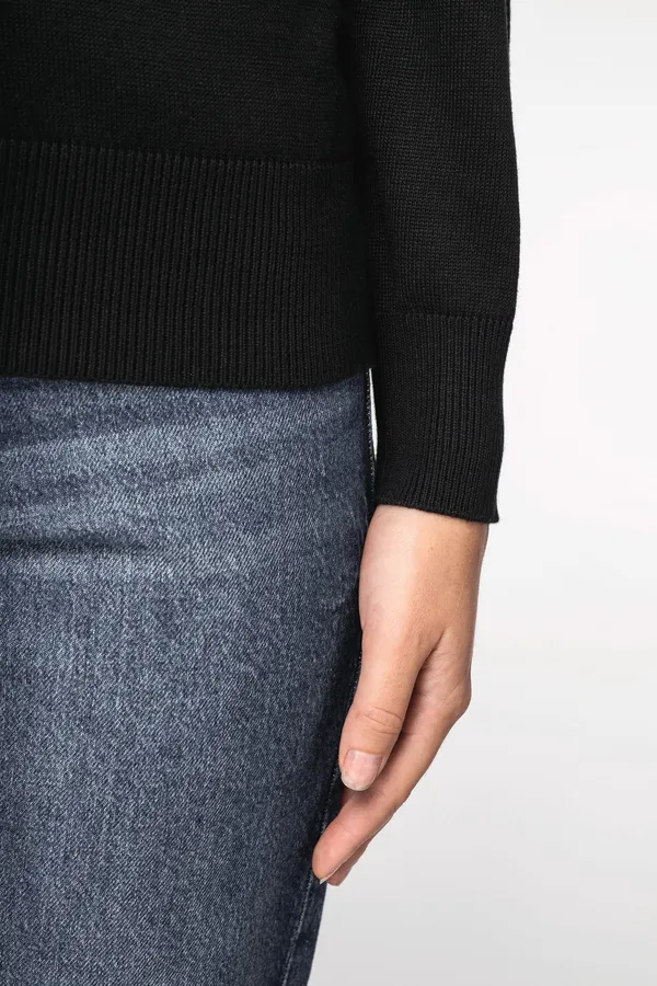 Eco-friendly Ladies' Lyocell V Neck Jumper