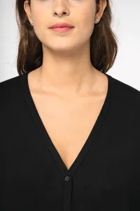 Eco-friendly Ladies' Lyocell V Neck Jumper