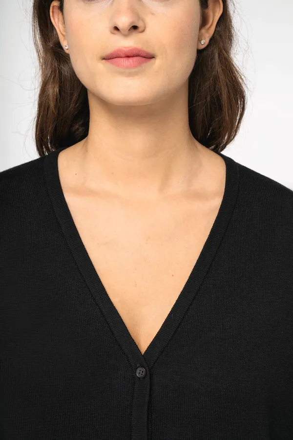 Eco-friendly Ladies' Lyocell V Neck Jumper