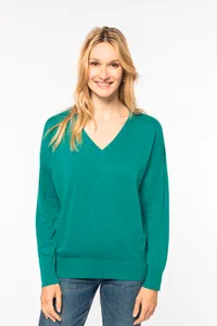 Damenpullover mit Lyocell TENCEL™ und V-Ausschnitt