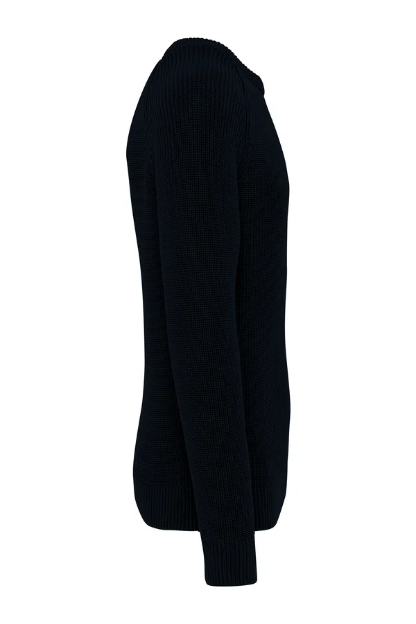 Umweltfreundlicher Herrenpullover in Grobstrick Black