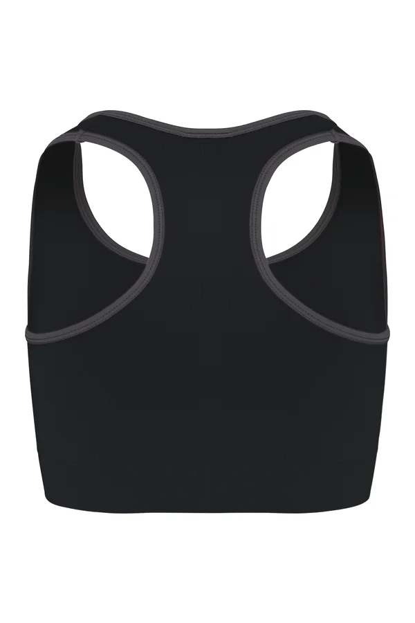 Nahtloser Sport-BH Black / Storm Grey