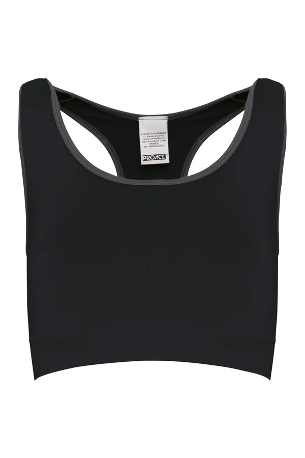 Nahtloser Sport-BH Black / Storm Grey