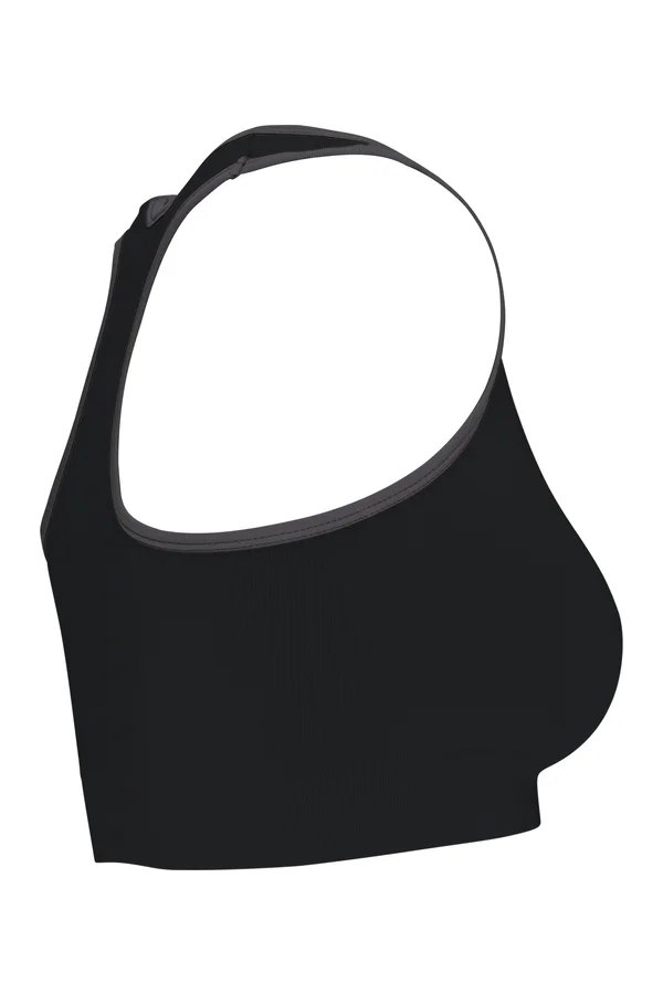 Nahtloser Sport-BH Black / Storm Grey