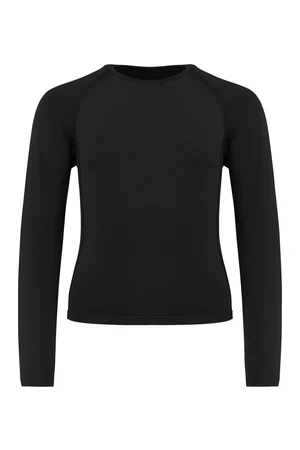 Kinder Langarm Doppelhaut T-Shirt. Schnelltrocknend Black