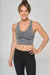 Verstellbarer, nahtloser Sport-BH Storm Grey Melange