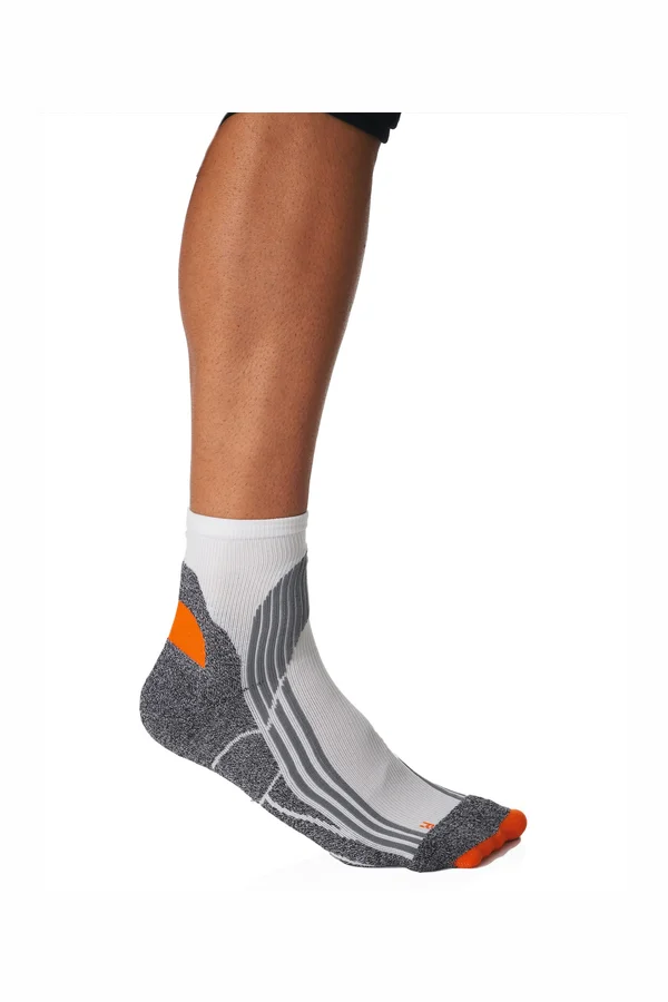 Running Sportsocken White / Grey / Orange