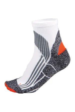 Running Sportsocken White / Grey / Orange