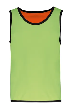 Beidseitig tragbares Rugby-Leibchen für Kinder Lime / Spicy Orange