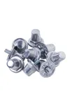 Pack mit 100 sechseckigen Alustollen Silver