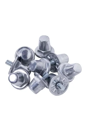 Pack mit 100 sechseckigen Alustollen Silver