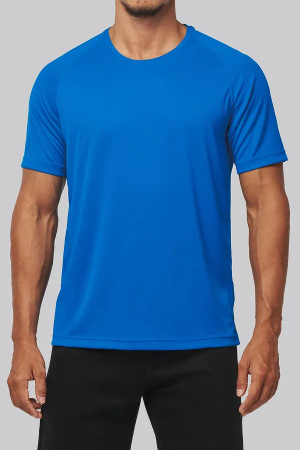 Herren-Sportshirt aus Recyclingmaterial mit Rundhalsausschnitt