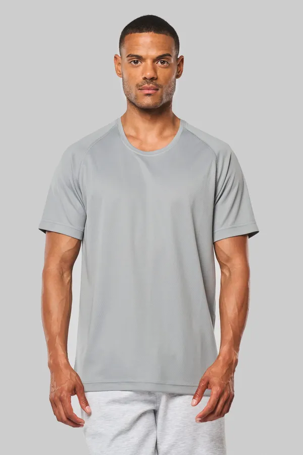 Herren-Sportshirt aus Recyclingmaterial mit Rundhalsausschnitt