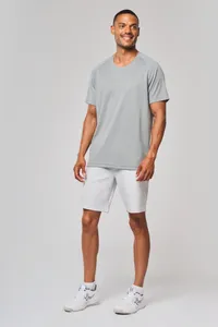 Herren-Sportshirt aus Recyclingmaterial mit Rundhalsausschnitt