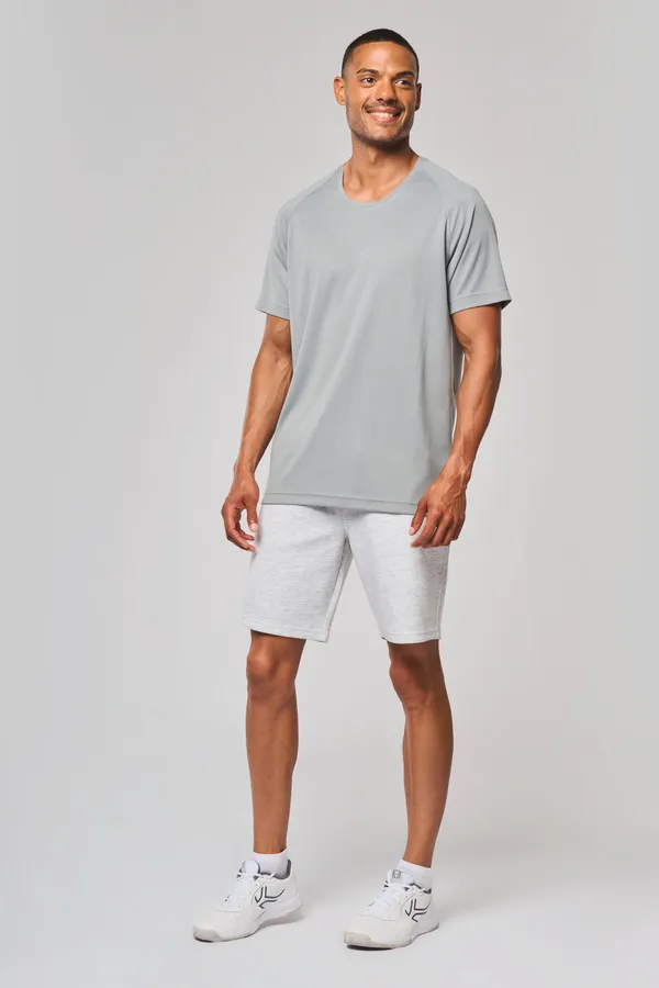 Herren-Sportshirt aus Recyclingmaterial mit Rundhalsausschnitt