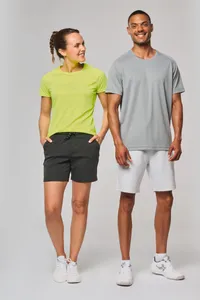 Damen-Sportshirt aus Recyclingmaterial mit Rundhalsausschnitt
