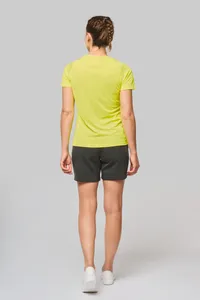 Damen-Sportshirt aus Recyclingmaterial mit Rundhalsausschnitt