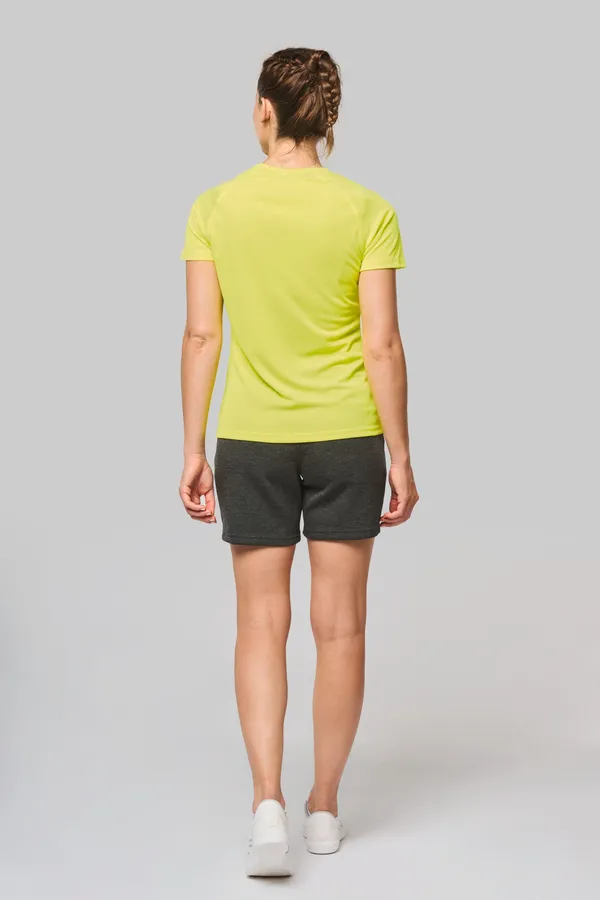 Damen-Sportshirt aus Recyclingmaterial mit Rundhalsausschnitt