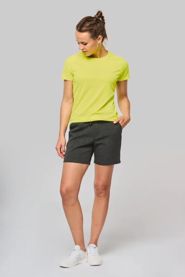 Damen-Sportshirt aus Recyclingmaterial mit Rundhalsausschnitt